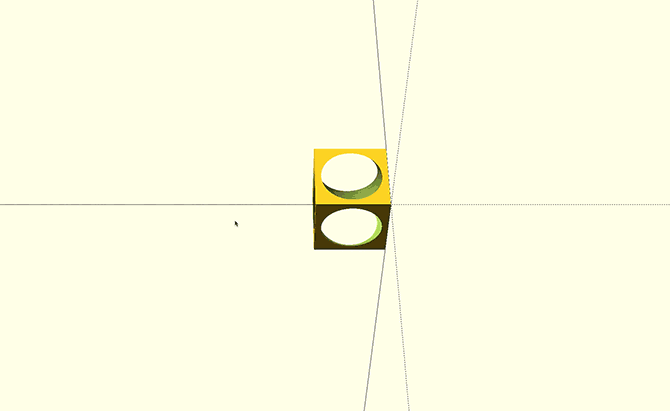 OpenSCAD полый куб