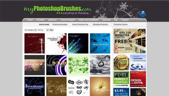 6 лучших сайтов для загрузки бесплатных кистей Photoshop myphotoshopbrushes