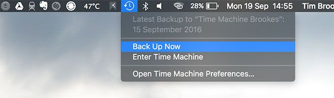 Машина времени, резервное копирование сейчас Mac