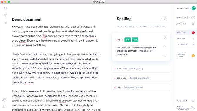 Грамматически на Mac