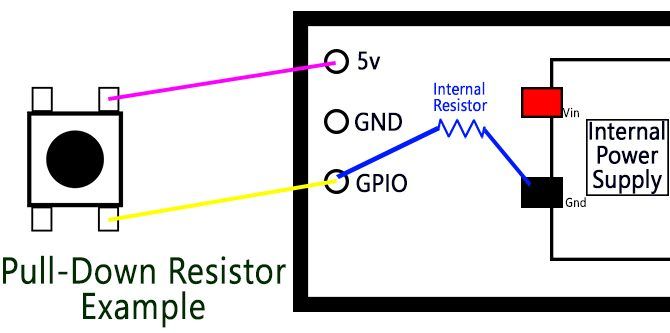 Схема примера резистора с понижающим сопротивлением