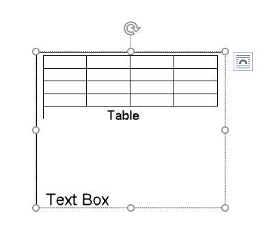 Используйте этот трюк для лучшего позиционирования таблицы в таблицах текстовых полей Microsoft Word MSWord
