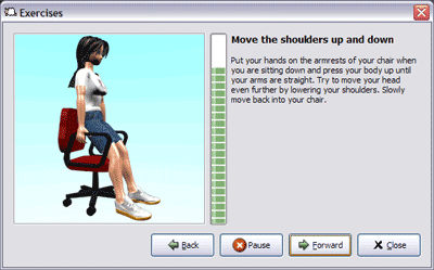 Lil \' /></p>
<p>Экранный дисплей и маленькая дуэлька помогут вам с некоторыми упражнениями для запястья, шеи и глаз. Вы можете в конечном итоге получить ярлык &laquo;офисный орех&raquo;, но эти упражнения наверняка помогут, если вы усердно работаете на компьютере в течение дня (и ночи).</p><script data-noptimize=