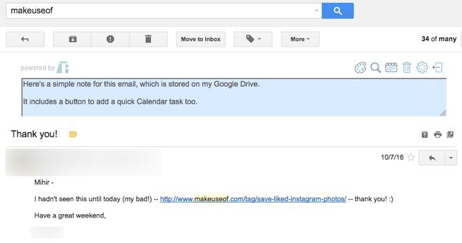 Gmail заметки