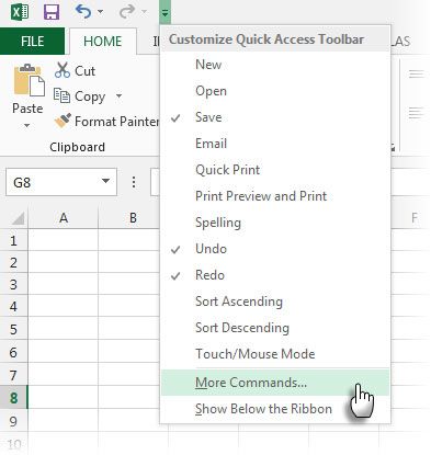 Панель быстрого доступа