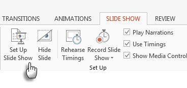 Настроить слайд-шоу