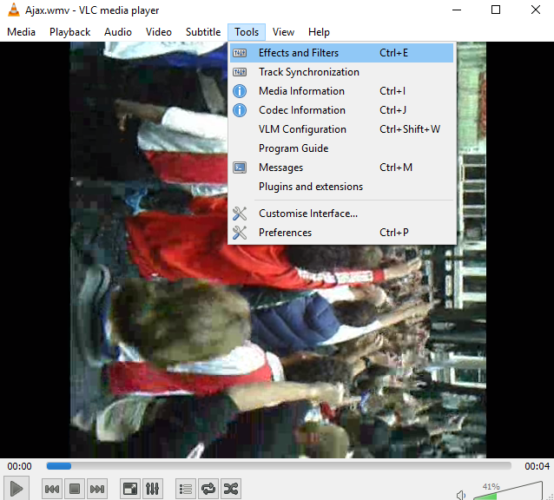 Как вращать видеофайлы на вашем Mac и ПК, фильтры эффектов VLC 554x500