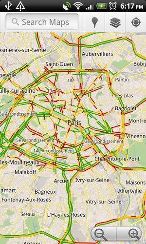 Навигация по Google Maps для Android помогает избежать пробок [Новости] Paris Layer