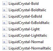 имена файлов шрифтов