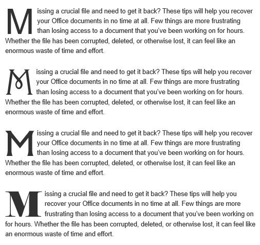 примеры буквицы