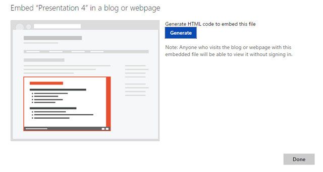 PowerPoint - Предварительный просмотр Embed