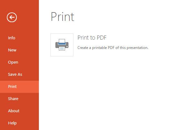 PowerPoint - печать в PDF