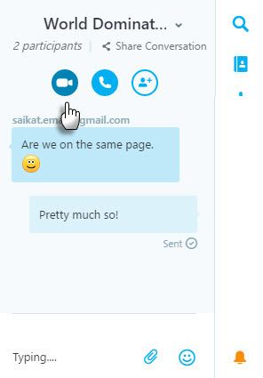 PowerPoint - сделать видео или VoIP звонок