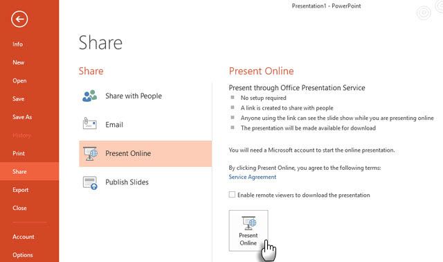 PowerPoint - настоящее время онлайн