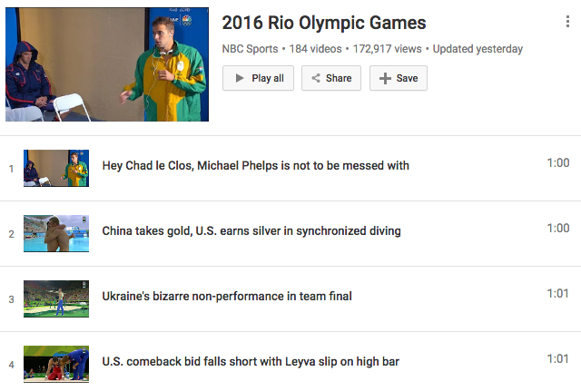 последующие-Олимпиад-игры-2016-рио-YouTube-NBC-спорт