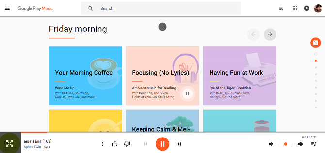 10 бесплатных альтернатив Pandora, которые мы даем Thumbs-Up веб-плеер Google Play Music