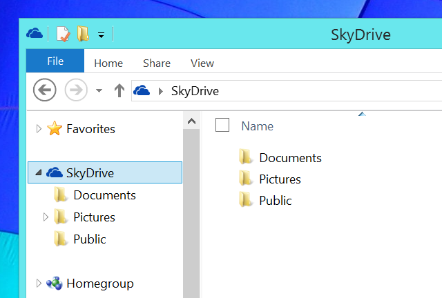 окна-8-настольный SkyDrive-интеграция