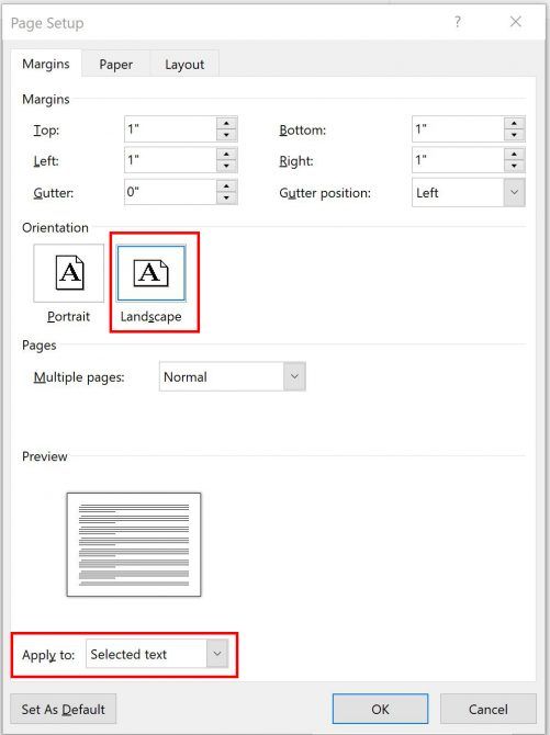 3 уловки форматирования Microsoft Word, которые вы должны знать. Ориентация на страницу 2 e1518458170628