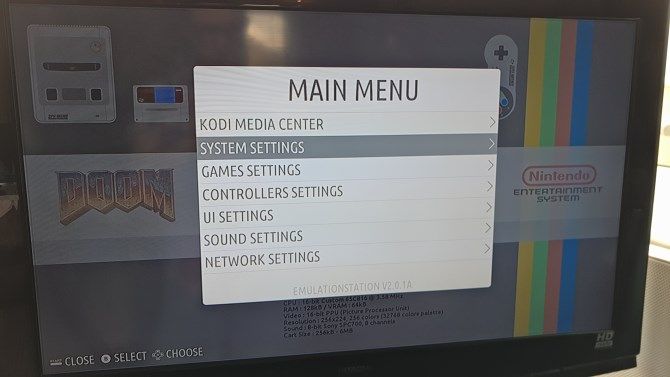 меню recalbox