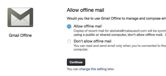 офлайн-Gmail