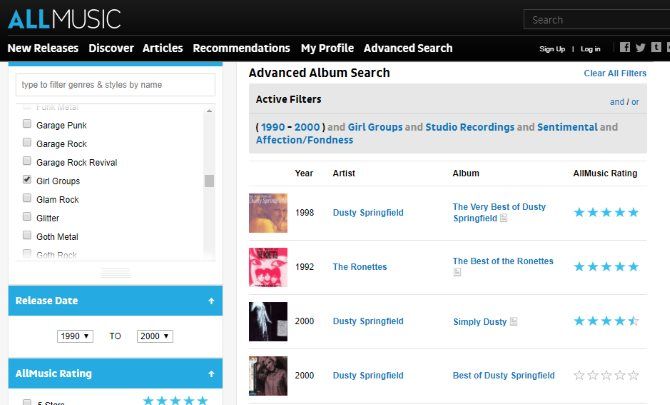 Музыкальный интернет-справочник для аудиофилов 14 AllMusic Discover