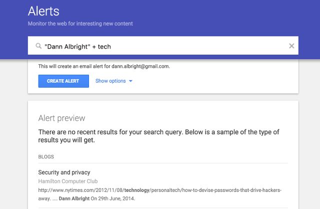 Google-оповещение