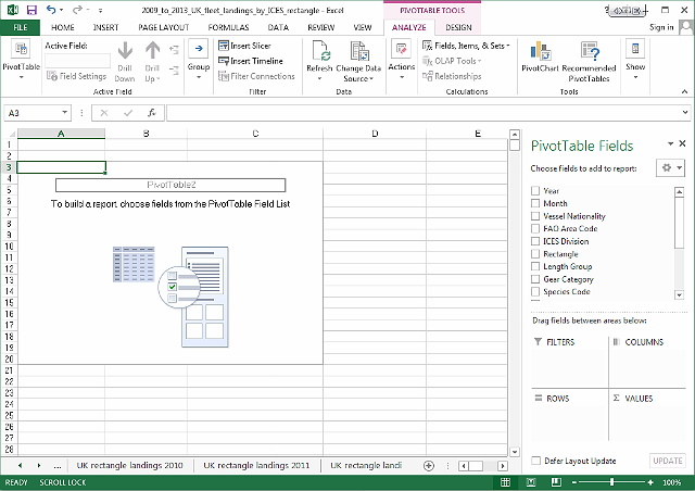 Сводная таблица Excel 2013