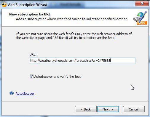 погода RSS-канал