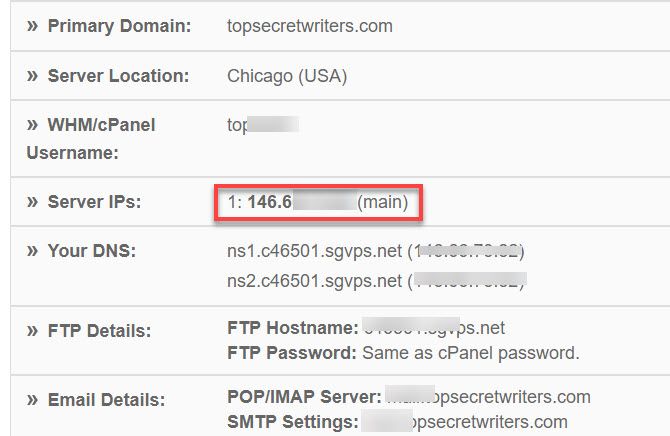 IP-адрес сайта