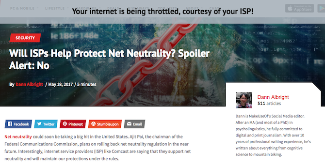 Опыт, как ужасно могло бы быть в Интернете без сетевой нейтральности NetNeutrality 670x343