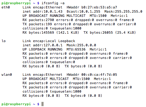 wlan0 идентифицированного