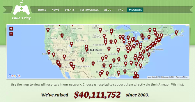 Рождественские Благотворительные Онлайн Пожертвования - Детский' /></p>
<p>Что вам понравится в Child’s Play, так это множество вариантов, которые у вас есть. Вы можете сделать прямое пожертвование через PayPal, которое добавит в свой банк. Вы также можете купить подарочные карты или футболки Child’s Play для праздников в их интернет-магазине.</p>
<p>Но лучшая часть заключается в том, как вы можете добраться до больниц напрямую. Компания Child’s Play создала детские больницы в своей сети со списками пожеланий Amazon. Используйте карту на сайте, чтобы найти больницу, в которую вы хотите сделать пожертвование. Нажмите, чтобы увидеть список желаний Amazon, и вы увидите то, что так необходимо больнице. Это прямая помощь, без посредников.</p>
<h2>4. Погасить кредиты (Интернет): Погасить кредиты K-Mart и Walmart</h2>
<p>Во время курортного сезона K-Mart, Walmart и некоторые другие популярные ритейлеры в США предлагают &laquo;отложить&raquo;. Layaway — это способ покупки товара в рассрочку. Эта система часто используется семьями с низким доходом для покупки подарков в праздничные дни. Почему бы не помочь им?</p>
<p><noscript><img decoding=