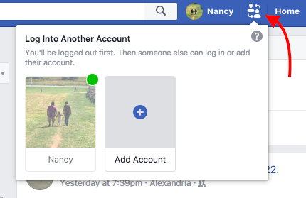 Как быстро переключаться между профилями Facebook на одном компьютере Facebook Переключение учетных записей 1