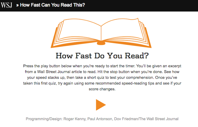 Интернет-тесты - скорость чтения