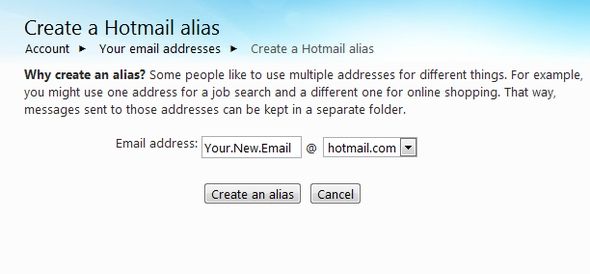 Легко сделайте полный пересмотр своего почтового ящика Hotmail и сохраните его 15 Создайте псевдонимы