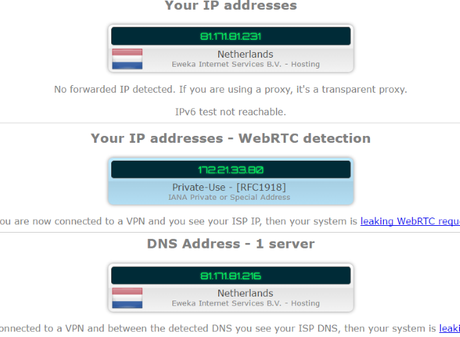 Углубленный обзор: IPVanish - гибкая, надежная VPN для каждого устройства, muo продвигает ipvanish windows ipleak1