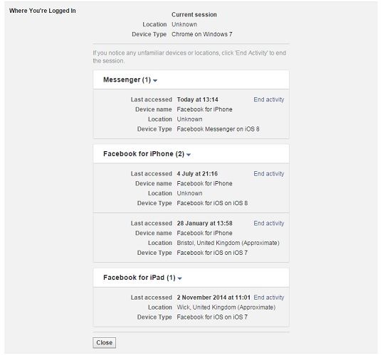 Где ты' /></p>
<p>Большинство из нас сделали это: вошли в свой аккаунт, когда не в вашей усадьбе, а потом забыли об этом. Возможно, вы были на компьютере друга или быстро проверили уведомления на обед. Вполне вероятно, что у вас есть приложение на вашем смартфоне тоже.</p>
<p>Facebook знает, где вы вошли и какое устройство используете. Хуже того, кто-то еще может подглядывать, если вы оставите свой аккаунт без присмотра. К счастью, там, где вы вошли, легко управлять. Открыть <strong>Настройки> Безопасность> Где вы вошли. </strong>Тот, который ты не узнаешь? Просто нажмите <strong>Конечная активность</strong> и он отключит вас от этого устройства.</p>
<h2>Предел сообщений</h2>
<p><noscript><img decoding=