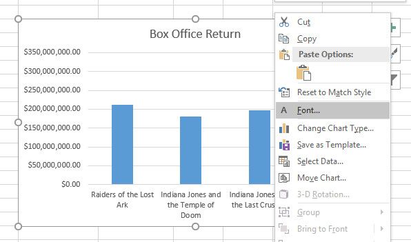 меню шрифтов