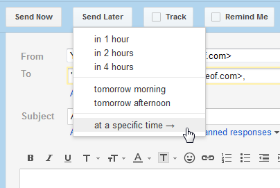 планирование электронной почты Gmail