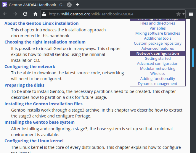 руководство по установке Gentoo