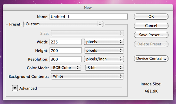создать твиттер фон фотошоп