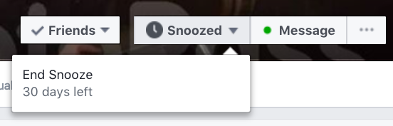 Как запретить Facebook или друзьям получать доступ к вашей ленте FB Snooze 2
