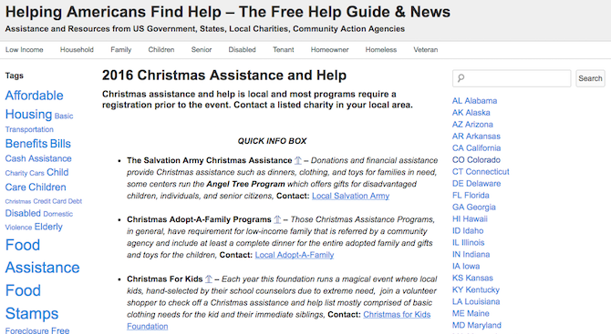 Рождественские благотворительные организации - помощь американцам в поиске помощи