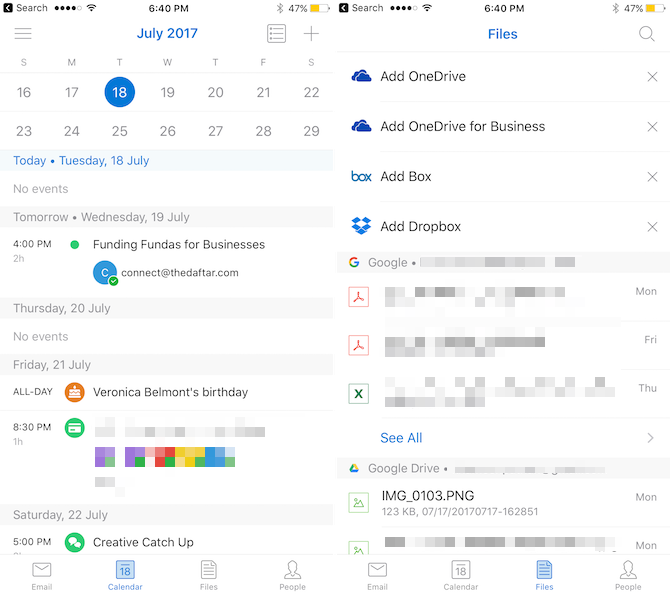 интеллектуальные почтовые приложения Microsoft Outlook iphone 2