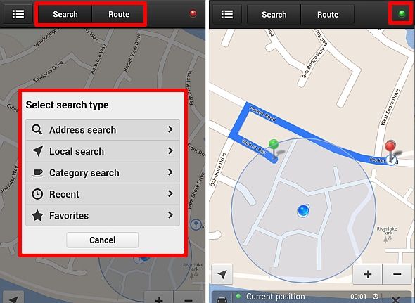 автономные карты Android GPS