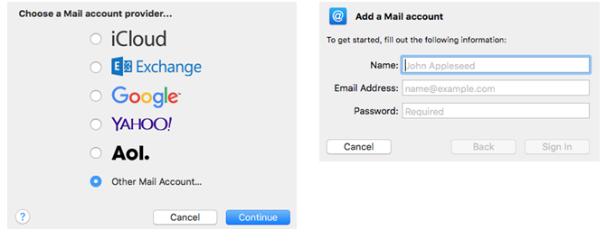 Настройка Outlook Mac Mail