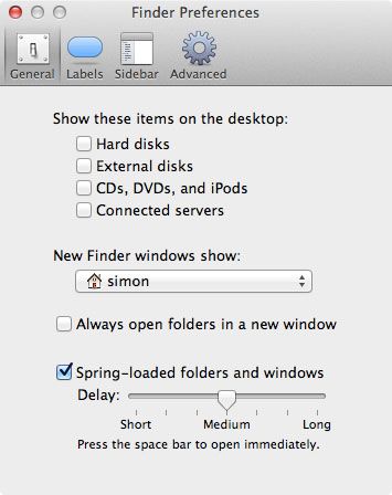 OS X настройки поиска