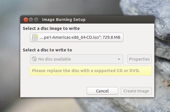 сжечь CD Linux