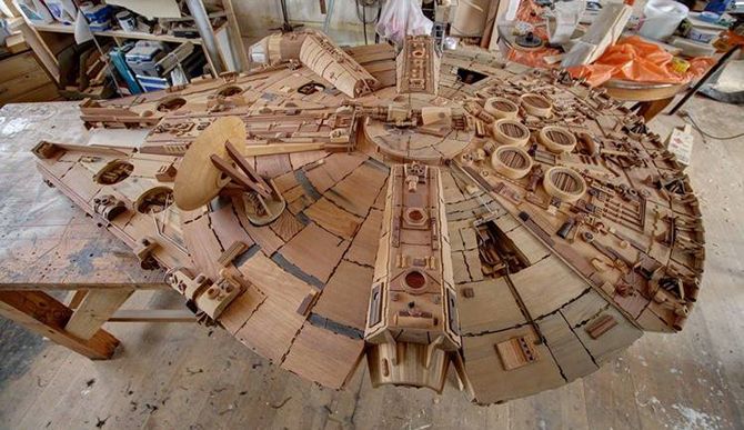DIY Star Wars Millennium Falcon проект по деревообработке