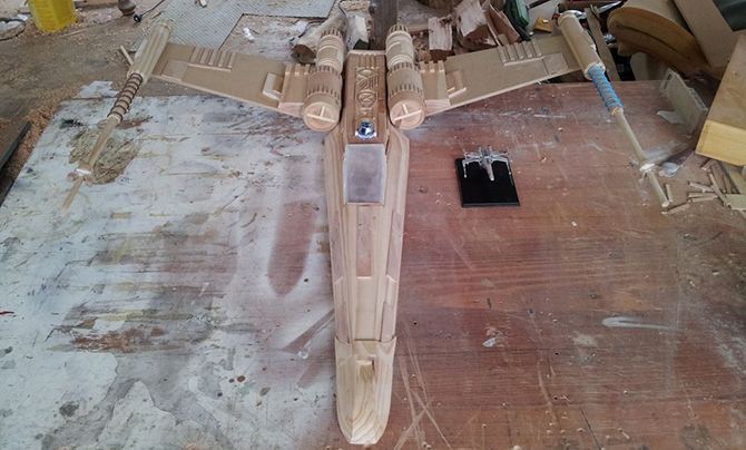 DIY Star Wars X-wing проект деревообработки